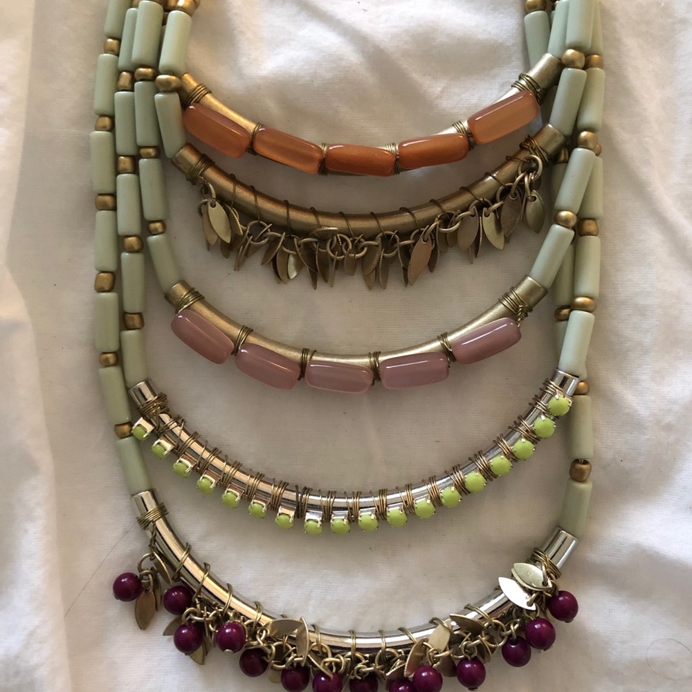 Anthropologie Layers on Blue Necklace - Picture 6 of 7
